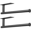 imageKitsure Matte Black 304 Stainless Steel Under Cabinet Wall Mount Paper Towel Holder 2 Pack